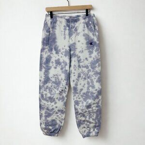 Champion Sweat Pants, Custom Purple Tie-Dye, Size M